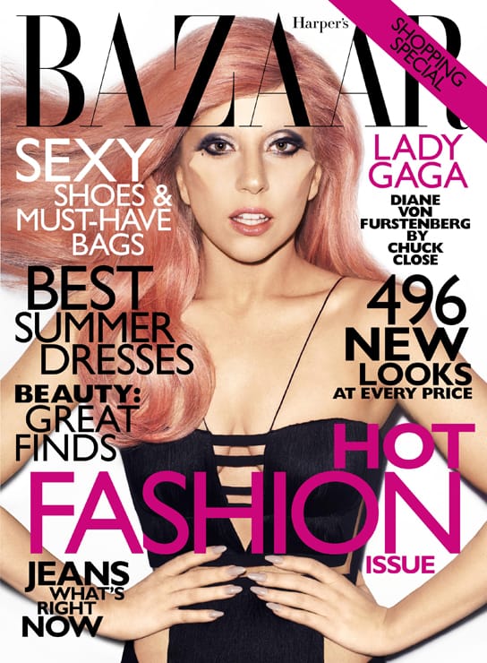 lady gaga horns. Lady Gaga is on the May cover