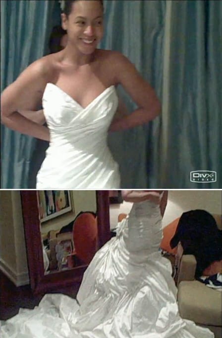 How sweet is that Beyone 39s mother Tina Knowles made her wedding dress she